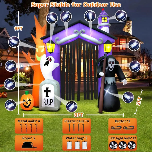 Halloween Inflatables Haunted House Castle Archway