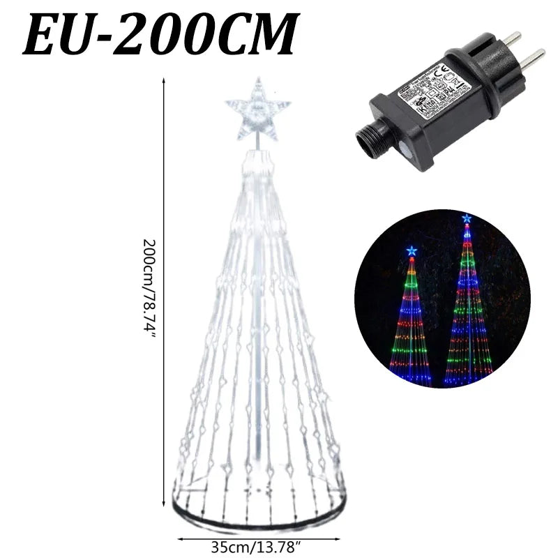 Animated Lightshow Cone Christmas Tree Led String Lights