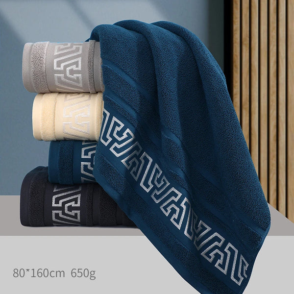 Large Thick Cotton Bath Towel Set 80*160, 40*80 cm, High Quality