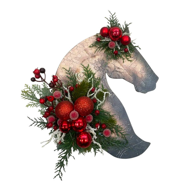 Christmas Horse Head Wreath