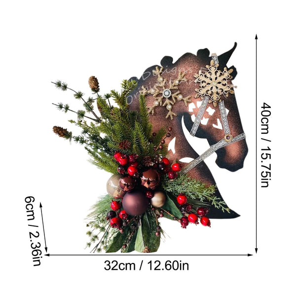 Christmas Horse Head Wreath