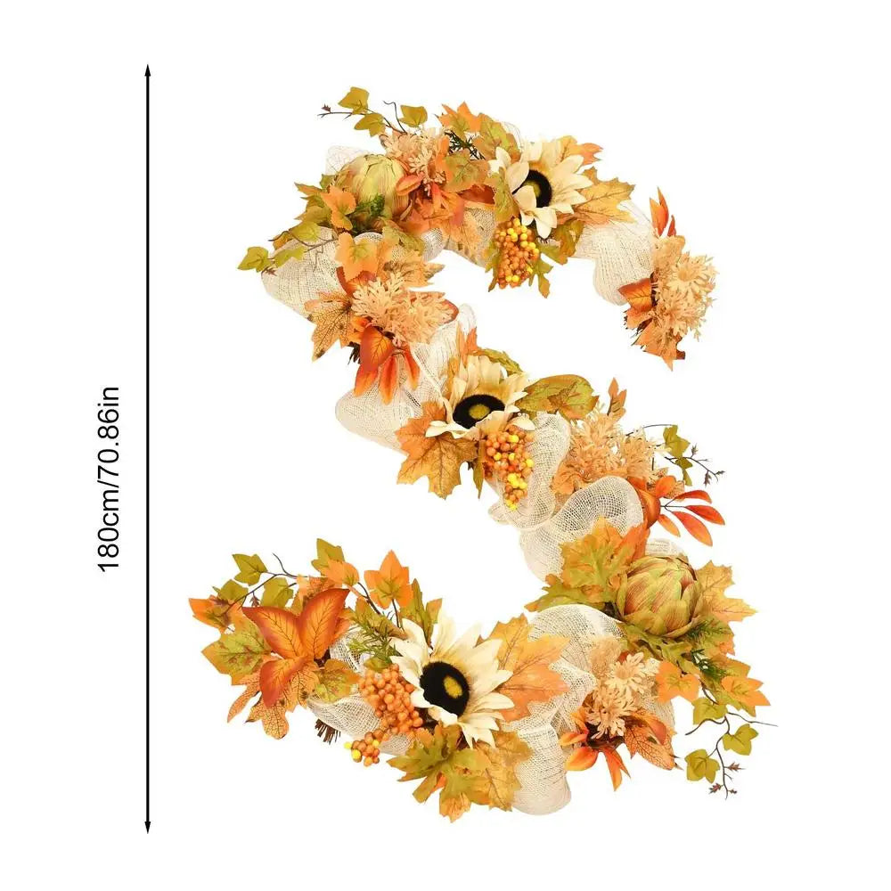 Thanksgiving Garland with Sunflowers