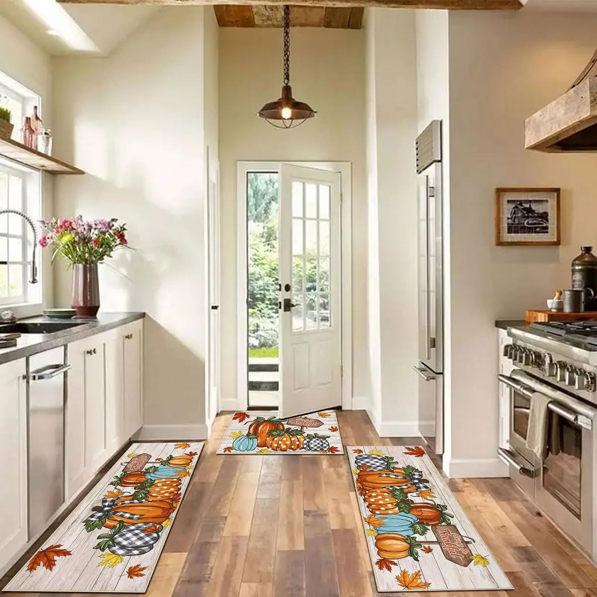 Fall Pumpkin Kitchen Non-slip Rugs