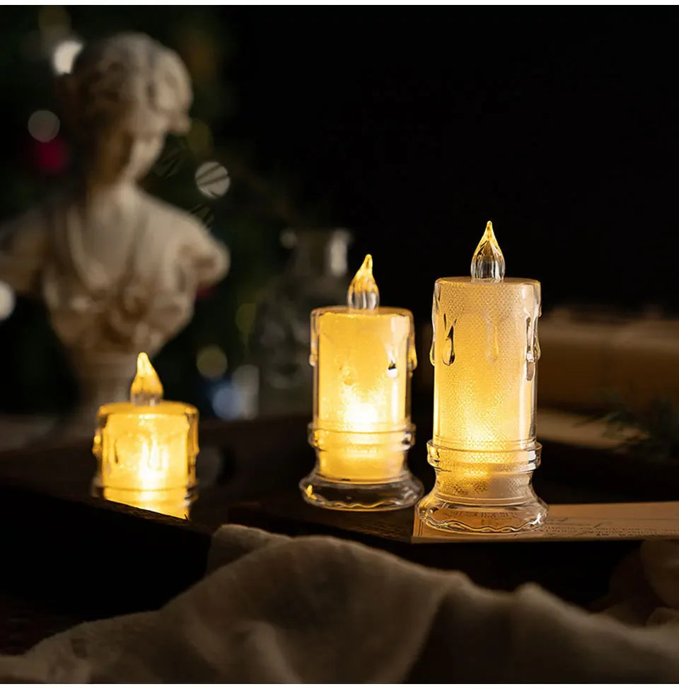 Led Flameless Flickering Candle