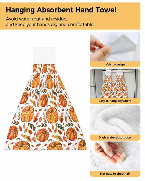 Fall Thanksgiving Pumpkin Hand Towel