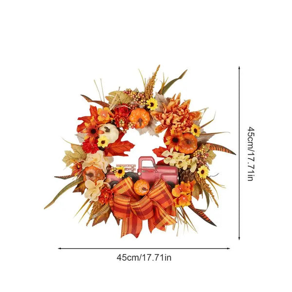 Artificial Pumpkin Wreath