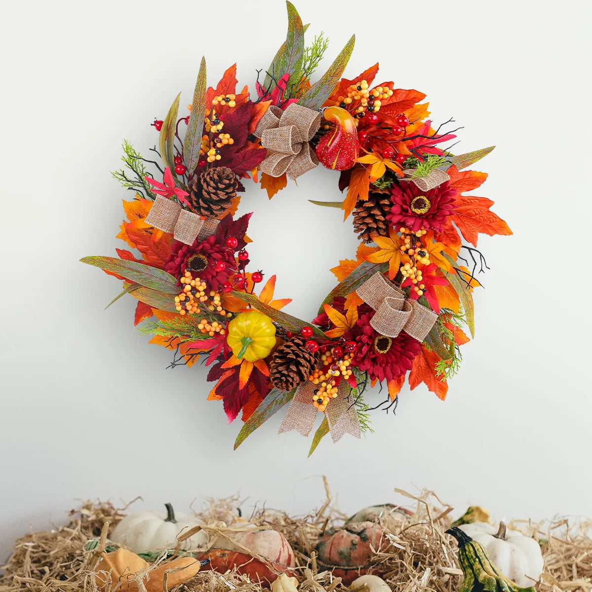 Autumn Pumpkin Wreath