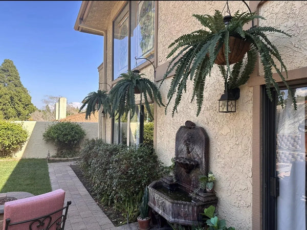 47” Boston Fern Large Artificial Bush Plant w/59 Leaves