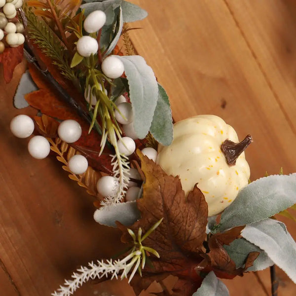 Autumn Pumpkin Berries Maple Leaves Garland