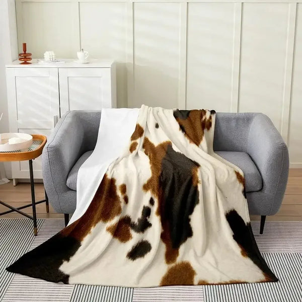 Faux Cow Hide All Season Blanket