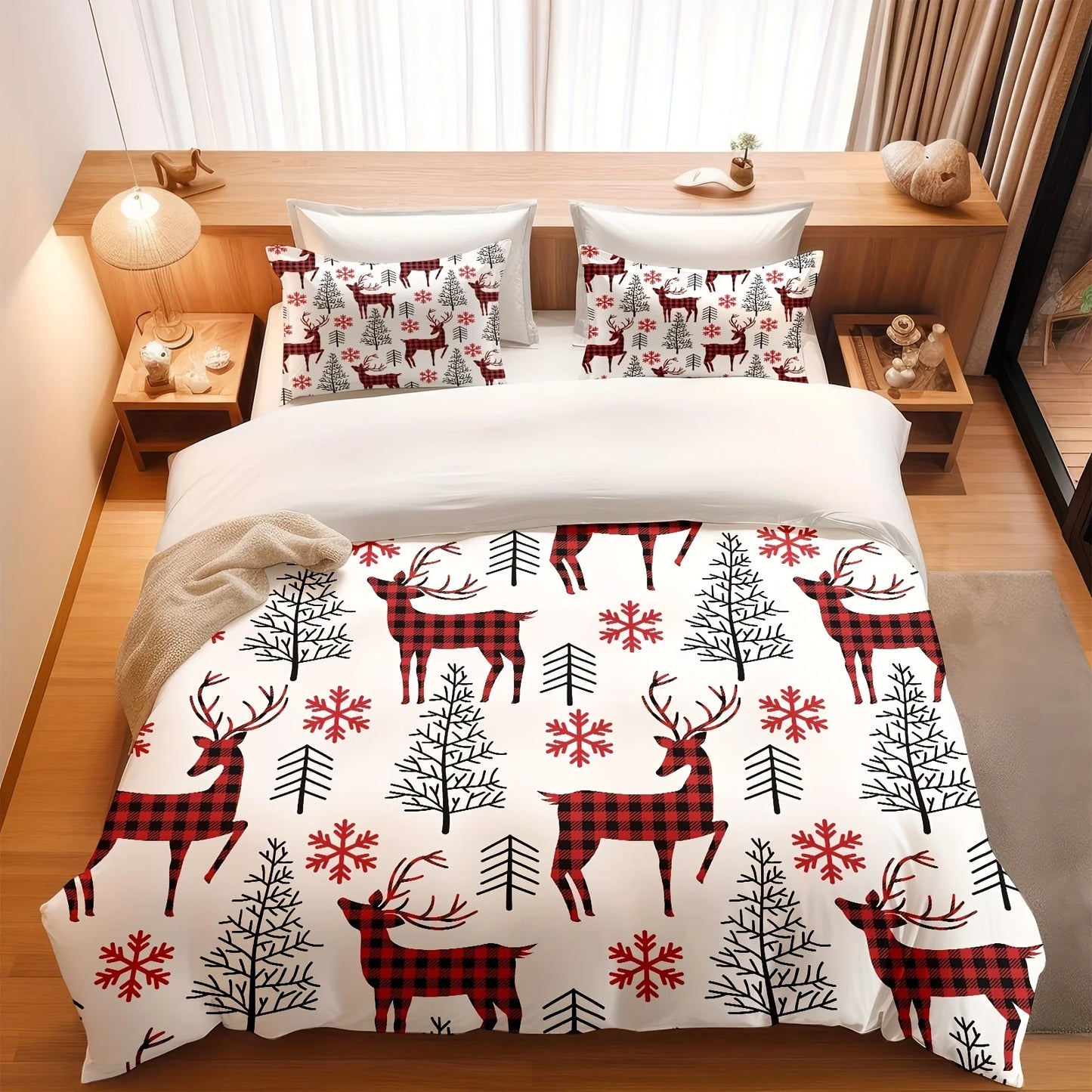 3pcs Merry Christmas Duvet Cover Set