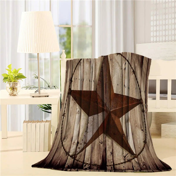 Western Texas Star Throw Blanket