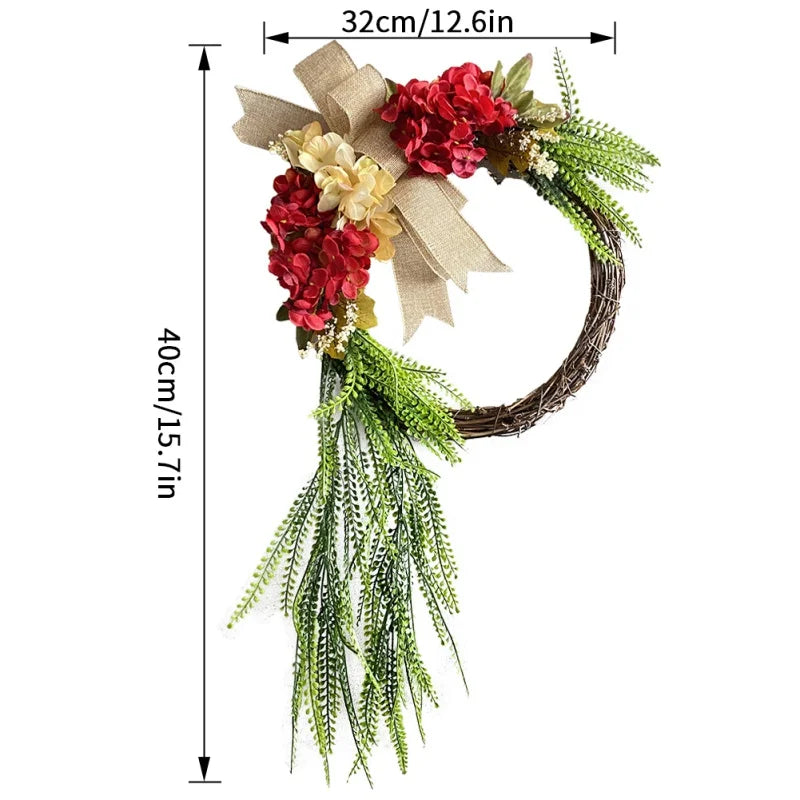 Spring Artificial Flower Wreath For Front Door - jenshomeandgardendecor