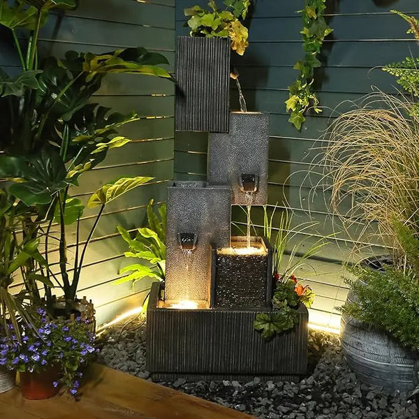 Layered Fountain Outdoor Garden Waterfalls