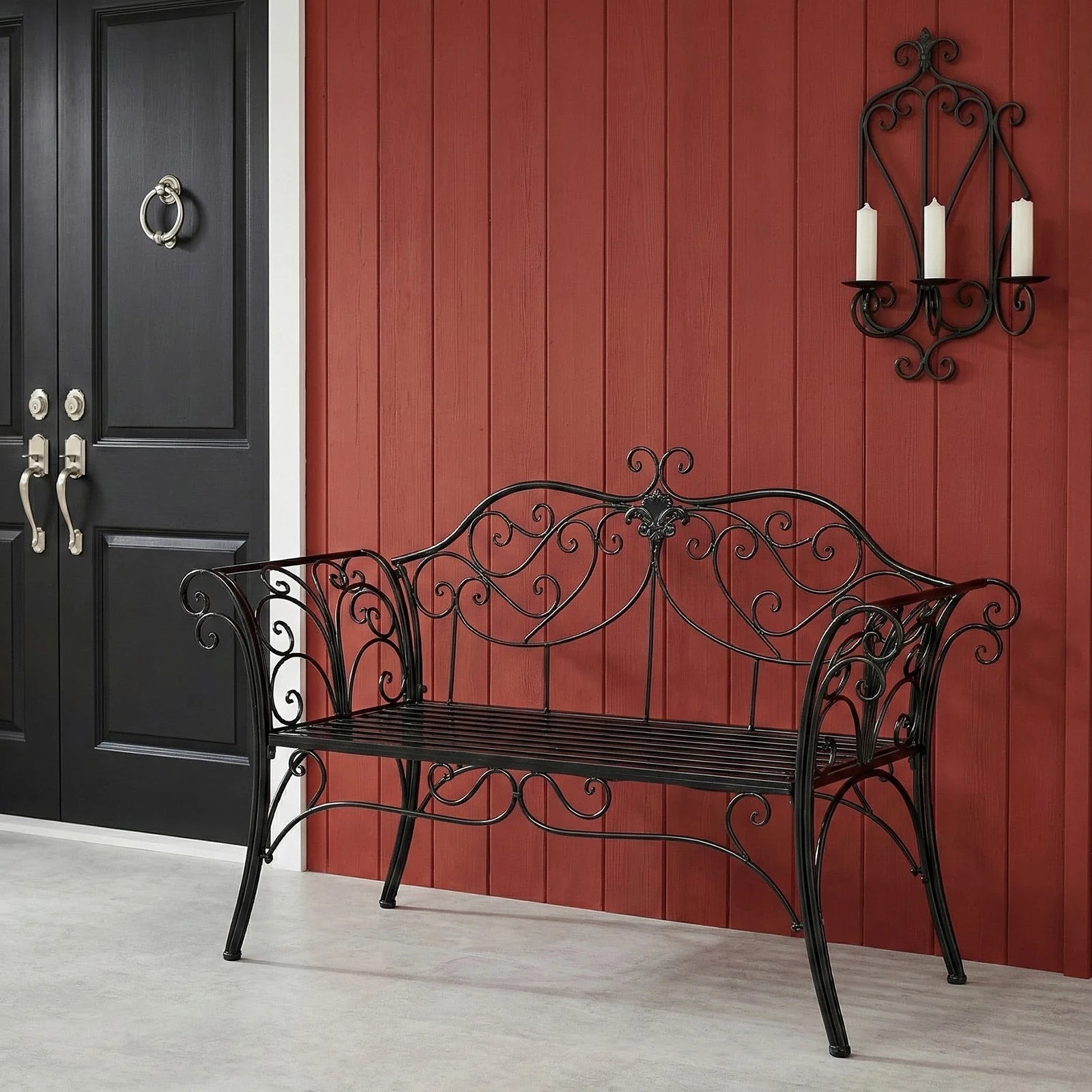 Wrought Iron Garden Bench