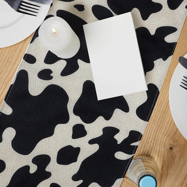 Cow Print Table Runner - jenshomeandgardendecor