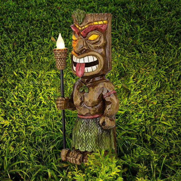 Primitive Figurine LED Solar Light Lamp For Garden - jenshomeandgardendecor