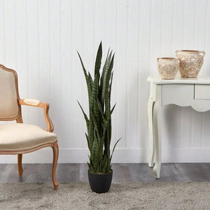 4’ Sansevieria Snake Artificial Plant w/35 Leaves