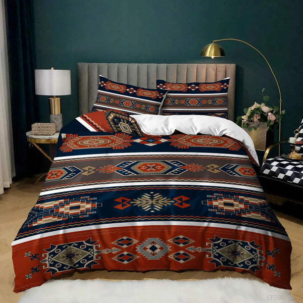 Moroccan  Indian Tribal Bedding Set