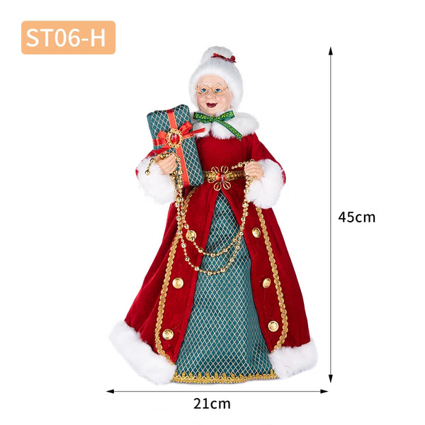 45CM Mrs. Santa Claus Christmas Tree Topper