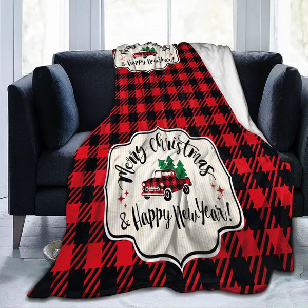 Christmas Truck Fleece Blanket