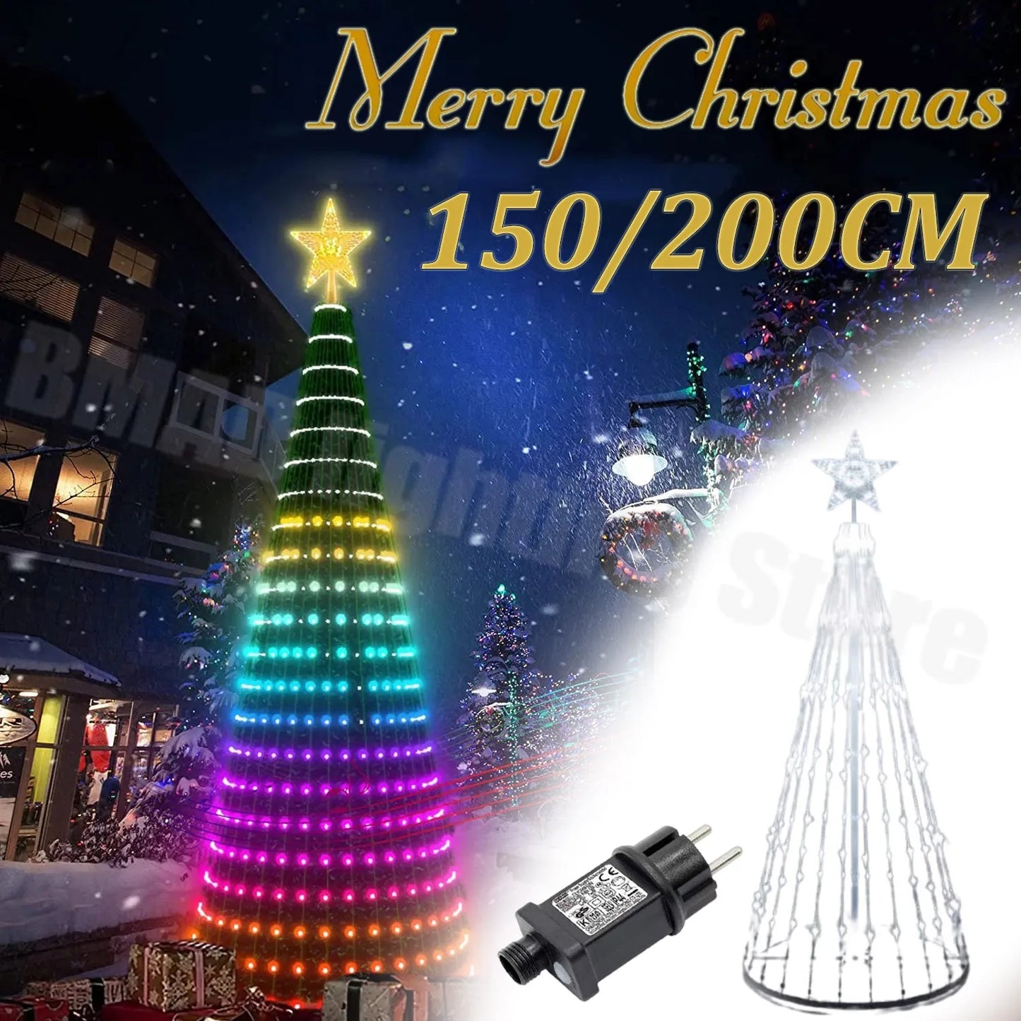 Animated Lightshow Cone Christmas Tree Led String Lights