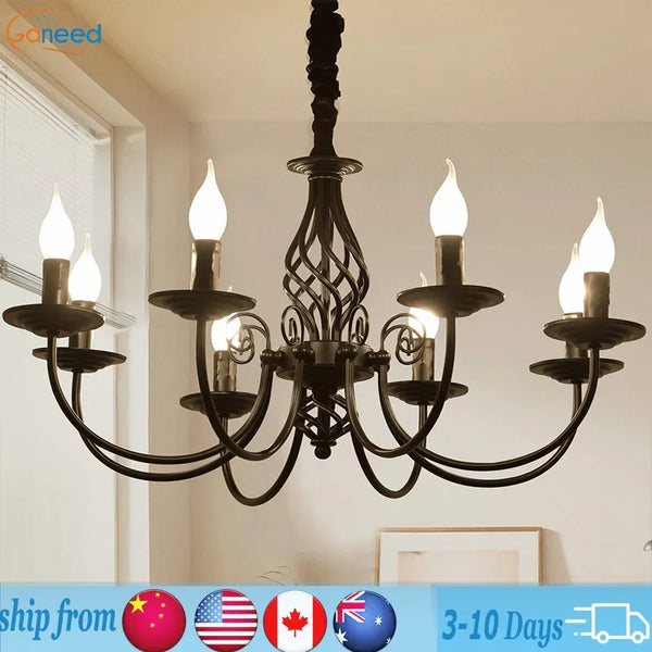 Rustic Chandelier Retro Interior Ceiling Light Fixture