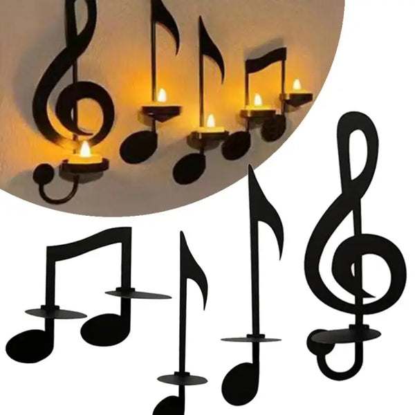 4pcs Music Note Candle Holder - jenshomeandgardendecor