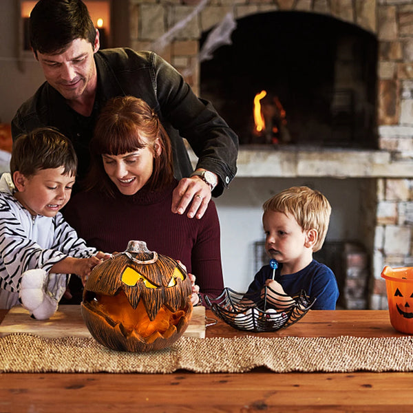 Noise Activated Pumpkin Halloween Rise and Fall Make a Terrifying Sound Pumpkin Head