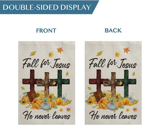 Fall for Jesus Pumpkin Garden Flag