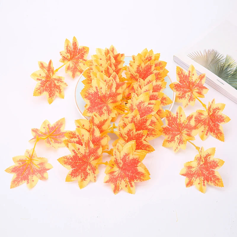 10Pcs Artificial Maple Leaves