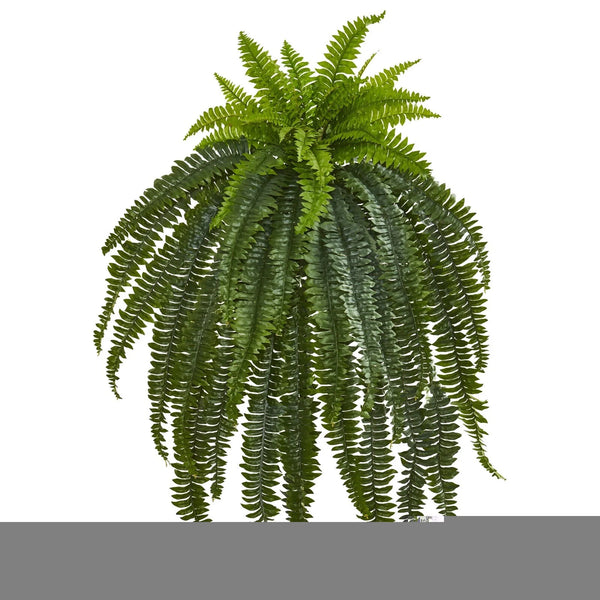 47” Boston Fern Large Artificial Bush Plant w/59 Leaves