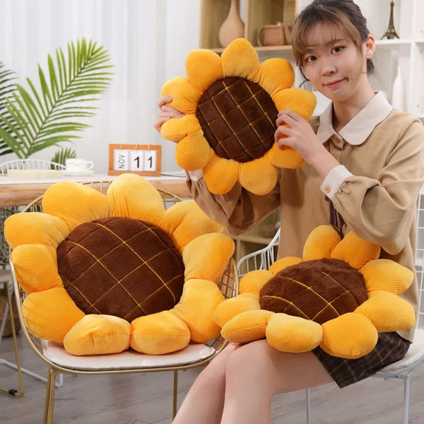 1pc 40/50/70cm Stuffed Soft Sunflower Plush Cushion