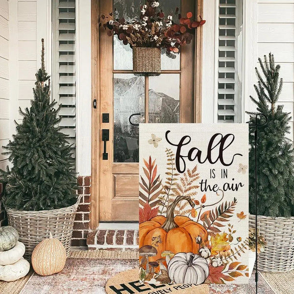 Fall Garden Flag Pumpkins 12x18 Inch Double Sided