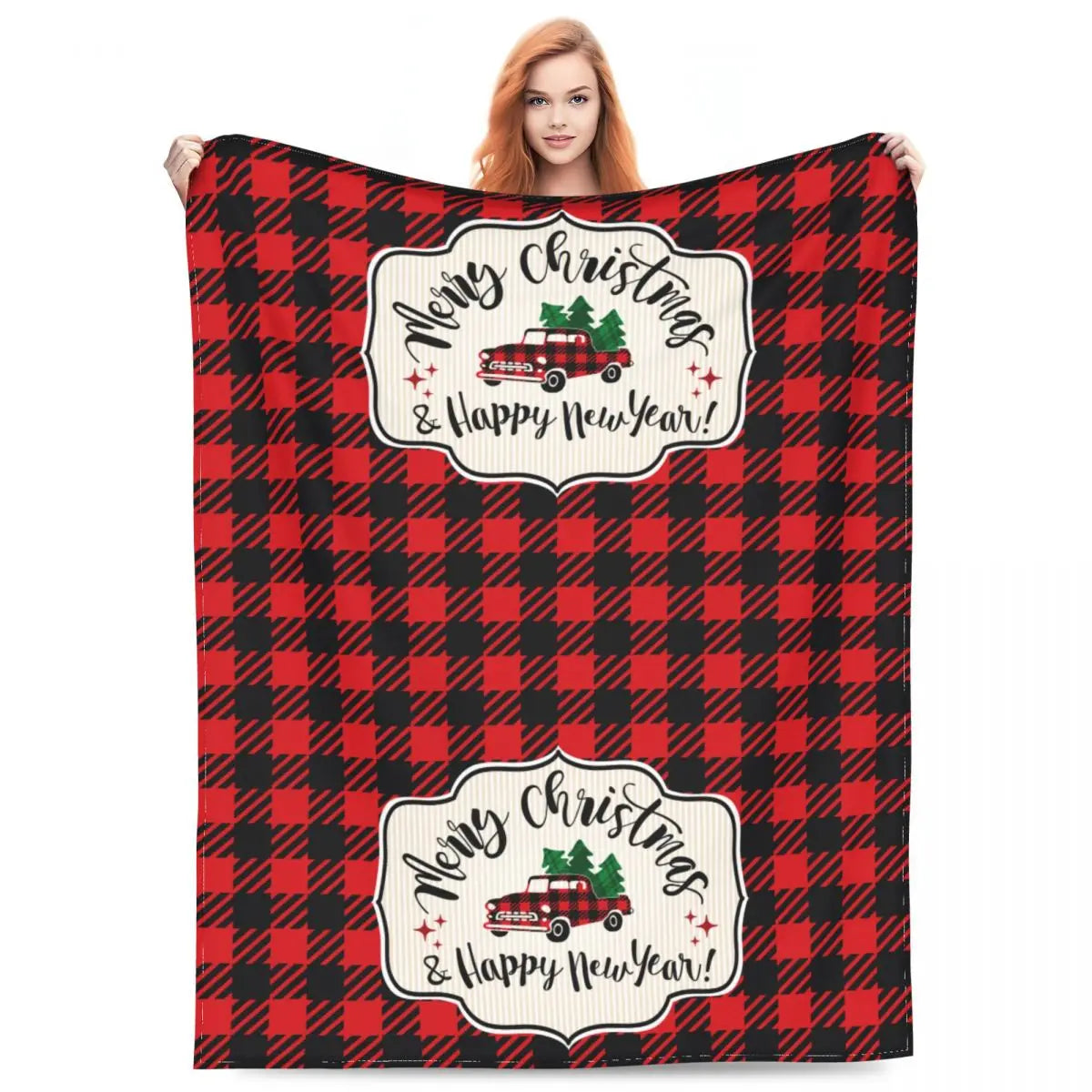 Christmas Truck Fleece Blanket