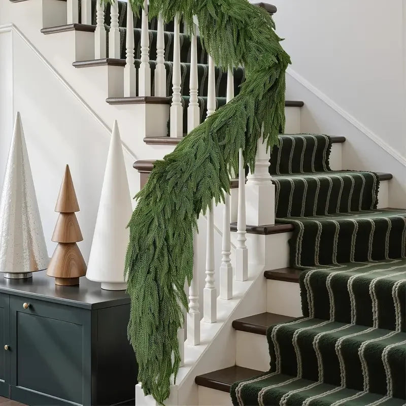 6FT Real Touch Norfolk Pine Artificial Christmas Garland