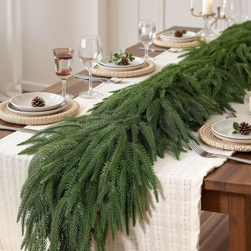 6FT Real Touch Norfolk Pine Artificial Christmas Garland