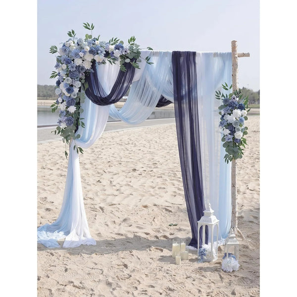 Wedding Arch Flowers Kit, 2pcs Hanging Flower Arrangement for Ceremony