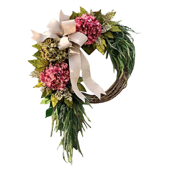 Spring Artificial Flower Wreath For Front Door - jenshomeandgardendecor