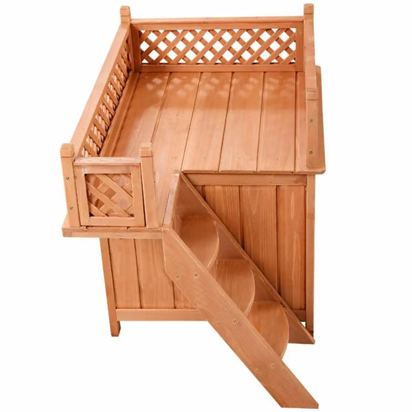 Wooden Dog House - jenshomeandgardendecor