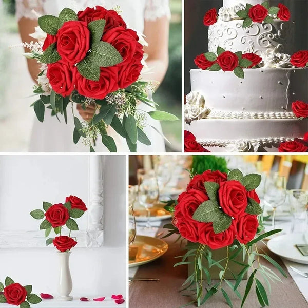 30/5pcs Artificial Rose Flowers