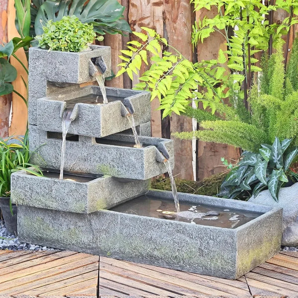 Layered Fountain Outdoor Garden Waterfalls