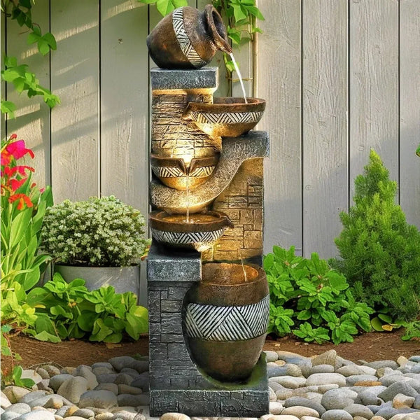 5-Tiers Indoor/Outdoor Garden Water Fountain - 42.5inches