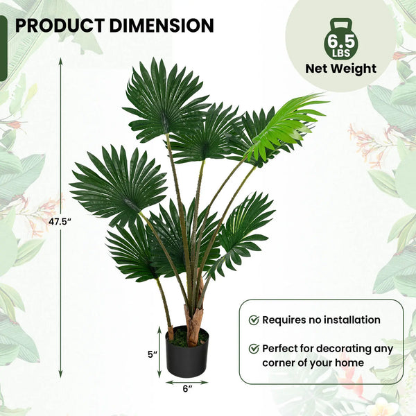 4FT Artificial Palm Tree - jenshomeandgardendecor