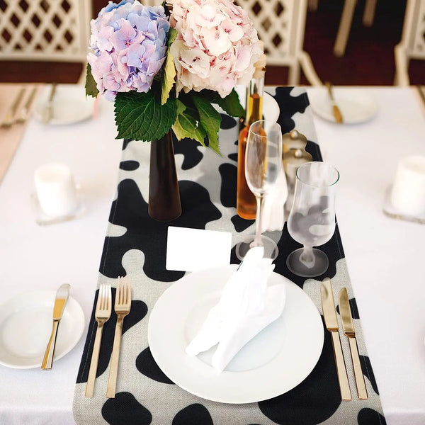 Cow Print Table Runner - jenshomeandgardendecor