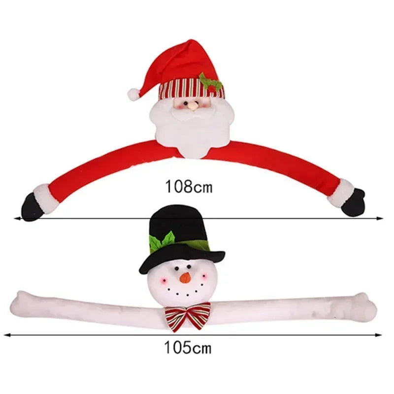 Christmas Tree Hugging Santa Claus Snowman Dolls