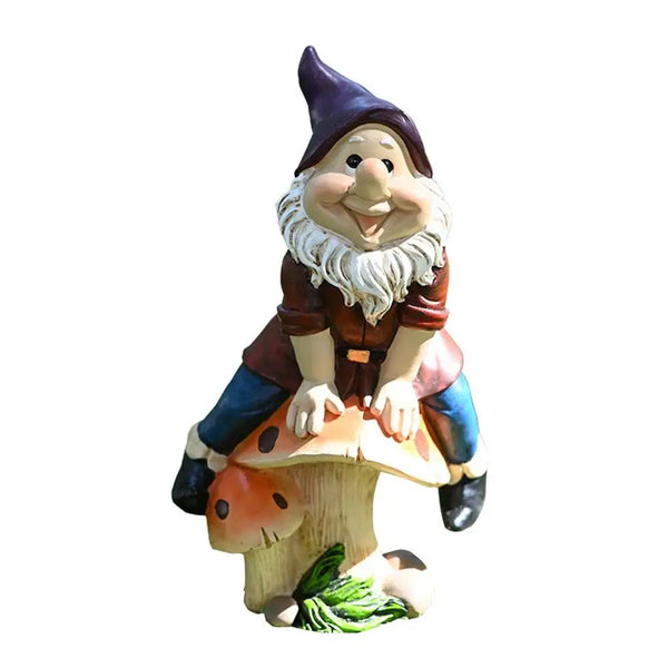 Funny Resin Garden Gnome  Naughty Dwarfs Figurines - jenshomeandgardendecor