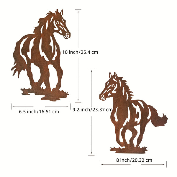 Metal Horse Wall Art Décor Set/3pcs,