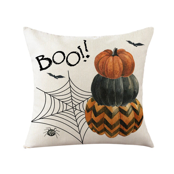 4Pcs Halloween Decoration Pillow Covers 45x45cm Indoor Outdoor Throw Cushion Cover