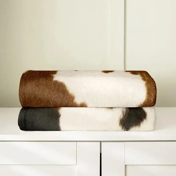 Faux Cow Hide All Season Blanket